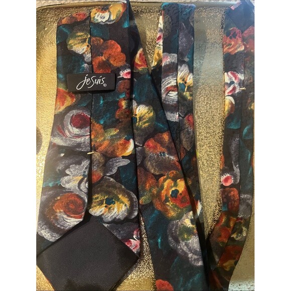 Unbranded Other - #2174**JeSuis Floral Watercolor Silk Tie - Multicolor